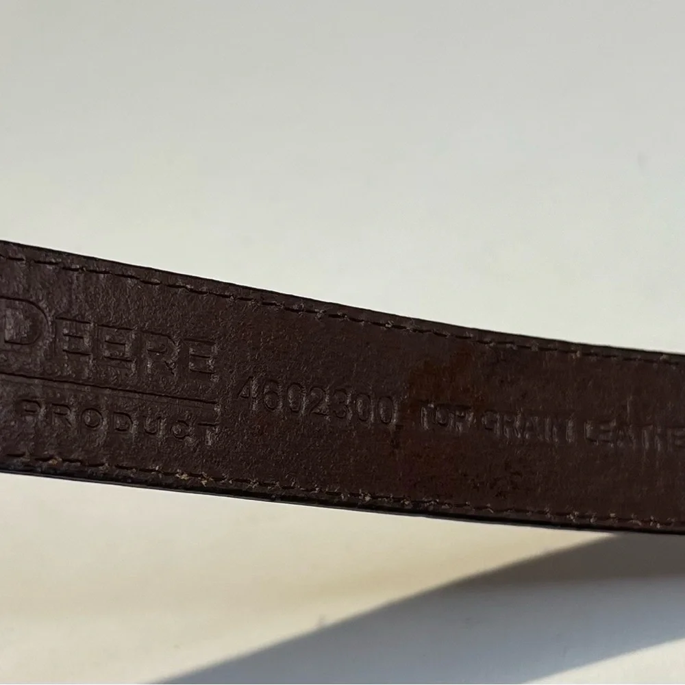John Deere Brown and Pink Patterned Girl’s Belt with Rhinestone Buckle